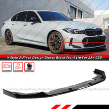 Gloss Black Front Bumper Lip Splitter For 2023-2025 BMW M340i 330i M Sport G20 LCI