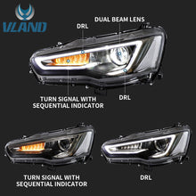 LED Headlights For 2008-2018 Mitsubishi Lancer EVO X Full LED DRLs