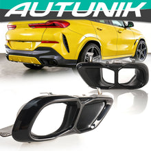 Pair Exhaust Tips Gloss Black for BMW X5 G05 X6 G06 X7 G07 M Sport 2019-2026