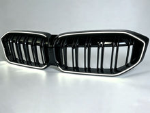 Front Kidney Grille Dual Lines W/ LED Light For BMW 3 Series G20 2023-2026 Gloss Black