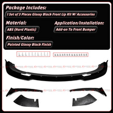For 2017-2021 Jeep Grand Cherokee SRT AMPP Gloss Black Winglet Front Bumper Lip