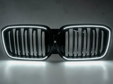 For 2022-2024 BMW X3 X4 G01 G02 W/LED Dual Line Front Kidney Grille Gloss Black