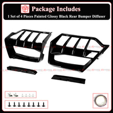 Gloss Black Rear Diffuser Add-On Kit For 2020–2025 Chevy Corvette C8 Stingray Z51 E-Ray
