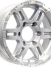 2-Pack 15X6 Aluminum Trailer Wheels 6 Lug 5.5 Center Turismo Silver Rim