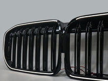 Gloss Black LED Front Kidney Grille Grill Light For 2020-2022 BMW 7-Series G11 G12 LCI Dual Slats