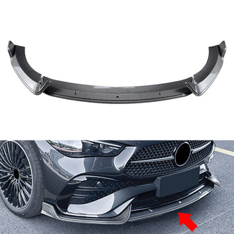 Carbon Fiber Style Front Bumper Spoiler Lip Splitter For Mercedes Benz CLE Coupe C236 2024+