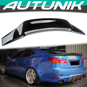 For 2006-2013 Lexus IS250 IS350 ISF Sedan Gloss Black Highkick Rear Trunk Spoiler Wing