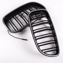 For 2010-2016 BMW 5 Series F10 F11 Front LED Kidney Grille Bumper Upper Grill Gloss Black