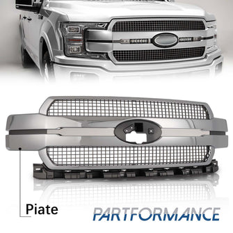 Best Deal - Front Bumper Grille Chrome For Ford F150 F-150 2018-2020 Limited Models  JL3Z8200MB