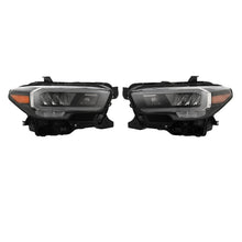 Pair Headlights For 2020-2023 Toyota Tacoma Limited / TRD Black Full LED Headlamps