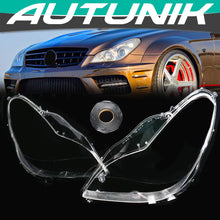 Pair For 2006-2011 Mercedes Benz W219 CLS350 CLS500 CLS550 Headlight Lens Cover