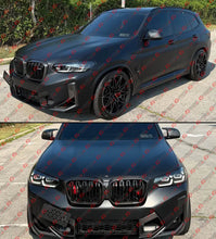 For 2022-2025 BMW X3M X4M Carbon Fiber Front Lower Grill + Side Air Duct Trim Covers