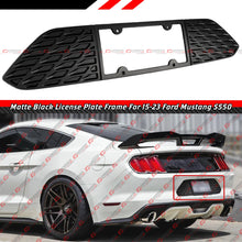 For 2015-2023 Ford Mustang S550 Matt Black Rear License Plate Frame Holder Panel