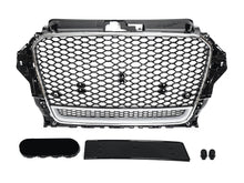 For 2014-2016 Audi A3 S3 Grille RS3 Style Honeycomb Mesh Chrome Frame