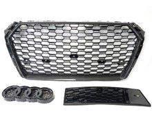 Carbon Fiber Look Honeycomb Front Bumper Grille for Audi A4 S4 B9 2017-2019 RS4 Style