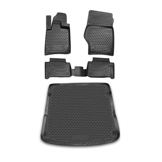 5pcs Black Floor Mats & Cargo Liners for Audi Q7 2007-2015