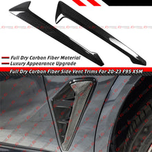 For 2020-2023 BMW F95 X5M Full Carbon Fiber Side Fender Vent Trim Overlay Garnish