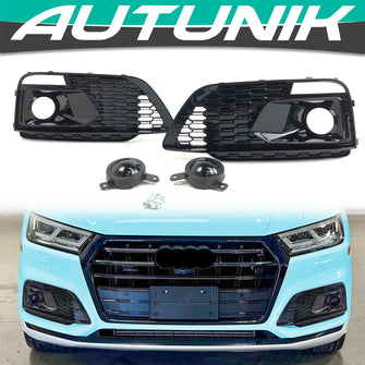 Front Fog Light Grille Cover For AUDI Q5 S-line SQ5 B9 2018-2020 fg241