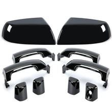 Glossy Black Mirror Cover Caps & Door Handle For Toyota Tundra Sequoia 2011-2019