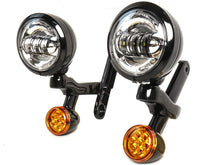 Auxiliary LED Spot Fog Light Turn Signals Fit For Harley Street Glide 1994-2023
