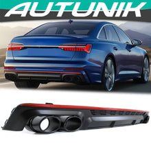 Matte Black Diffuser Exhaust Tips for Audi A6 C8 Sline 2019-2024