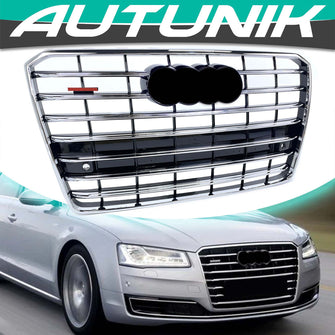 Front Bumper Grille Radiator Chrome for Audi A8 2015-2018