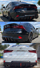 Gloss Black For 2014-2016 Lexus IS250 IS350 CTM Design Rear Bumper Diffuser w/ LED Light