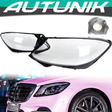 Clear Headlight Lens Shell Left+Right For 2014-2017 Mercedes S550 S600 AMG W222