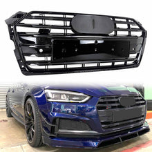 Gloss Black Front Bumper Grille for Audi A5 B9 S5 2017 2018 2019