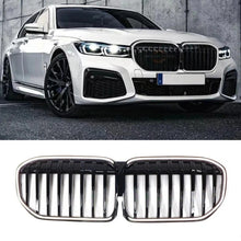 For 2020-2022 BMW 7-Series G11 G12 LCI Gloss Black LED Front Kidney Grille Grill Light
