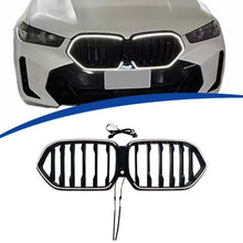 For 2019-2023 BMW X6 G06 Front LED Grille LED Bumper Kidney Grill Gloss Black Single Dual