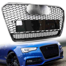 For 2013-2016 AUDI A5 S5 RS5 Front Bumper Honeycomb Grille Grill + Chrome Frame