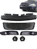 6pcs Front Upper Lower Mesh Grille Fog Lights & Bezels for 2006-2013 Chevrolet Impala