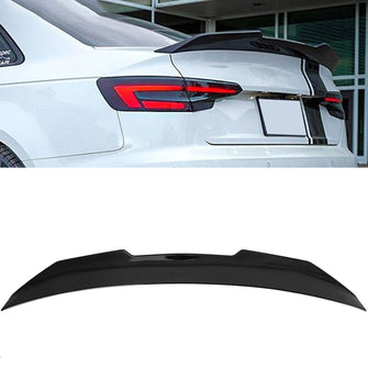 Gloss Black Rear Spoiler For Audi A4 S4 B9 Sedan 2017-2024