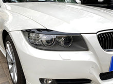 Eyebrow Cover Trim Headlight Eyelids Glossy Black Fits BMW 3 Series E90 E91 2005-2012 bm204