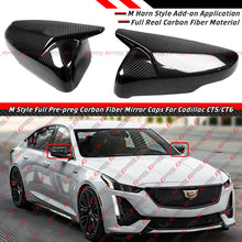For 2014-2025 Cadillac CT5 CT6 CTS Full Carbon Fiber M Style Side Mirror Covers Caps Stick-On