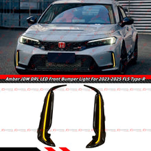 For 2023-2025 Honda Civic Type-R FL5 Amber Front Bumper Replacement LED DRL Fog Light