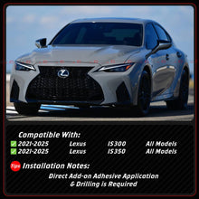 For 2021-2025 Lexus IS300 IS350 CTM V1 Gloss Black Rear Diffuser + Corner Extensions