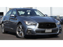 Gloss Black Front Bumper Grille For 2018-2023 Infiniti Q50 - With Camera & Parking Sensors