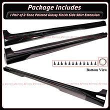 For 2018-2024 Toyota Camry CTM Predawn Gray Mica Black 2-Toned Side Skirt Extension