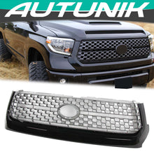 Gloss Black Front Hood Grille w/ Chrome Insert for Toyota Tundra 2014-2021