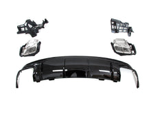 Fit For Mercedes Benz W117 CLA250 2017-2019 Black Rear Bumper Diffuser Lip W / Chrome Exhaust Tips
