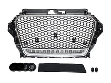 For 2014-2016 Audi A3 S3 Grille RS3 Style Honeycomb Mesh Chrome Frame