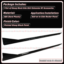 For 2024-2026 BMW G60 530i 540i MP Style Winglet Gloss Black Side Skirt Extension