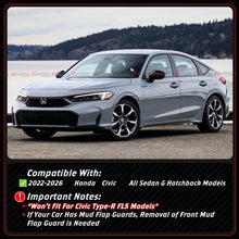 For 2022-2026 Honda Civic MCX Style Aegean Blue Black 2 Tone Side Skirt Extension