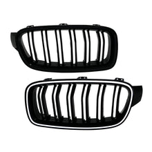 Gloss Black Front Kidney Grille Upper Radiator w/ LED Lights For 2013-2018 BMW 3 Series F30 320i 328i 335i Sedan