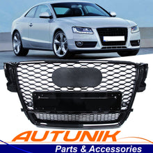 For Audi A5/S5 B8 2008-2012 Glossy Black Front RS5 Style Bumper Grille Honeycomb