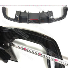 For Audi A5 B9 S-line S5 2017-2019 ABS Carbon Fiber Rear Bumper Lip Diffuser W/LED