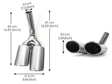 Chrome Twin Exhaust Tips For Mercedes G-Class W463 G500 G550 G320 1989-2018