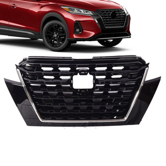 Chrome Front Upper Grille Replacement For 2021-2023 Nissan Kicks